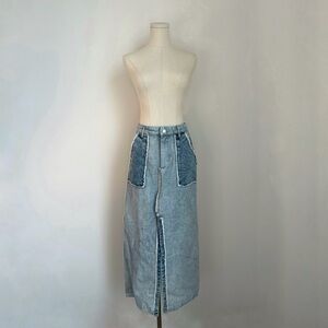 Sea New York Oona Frayed Denim Skirt Women’s Size 4